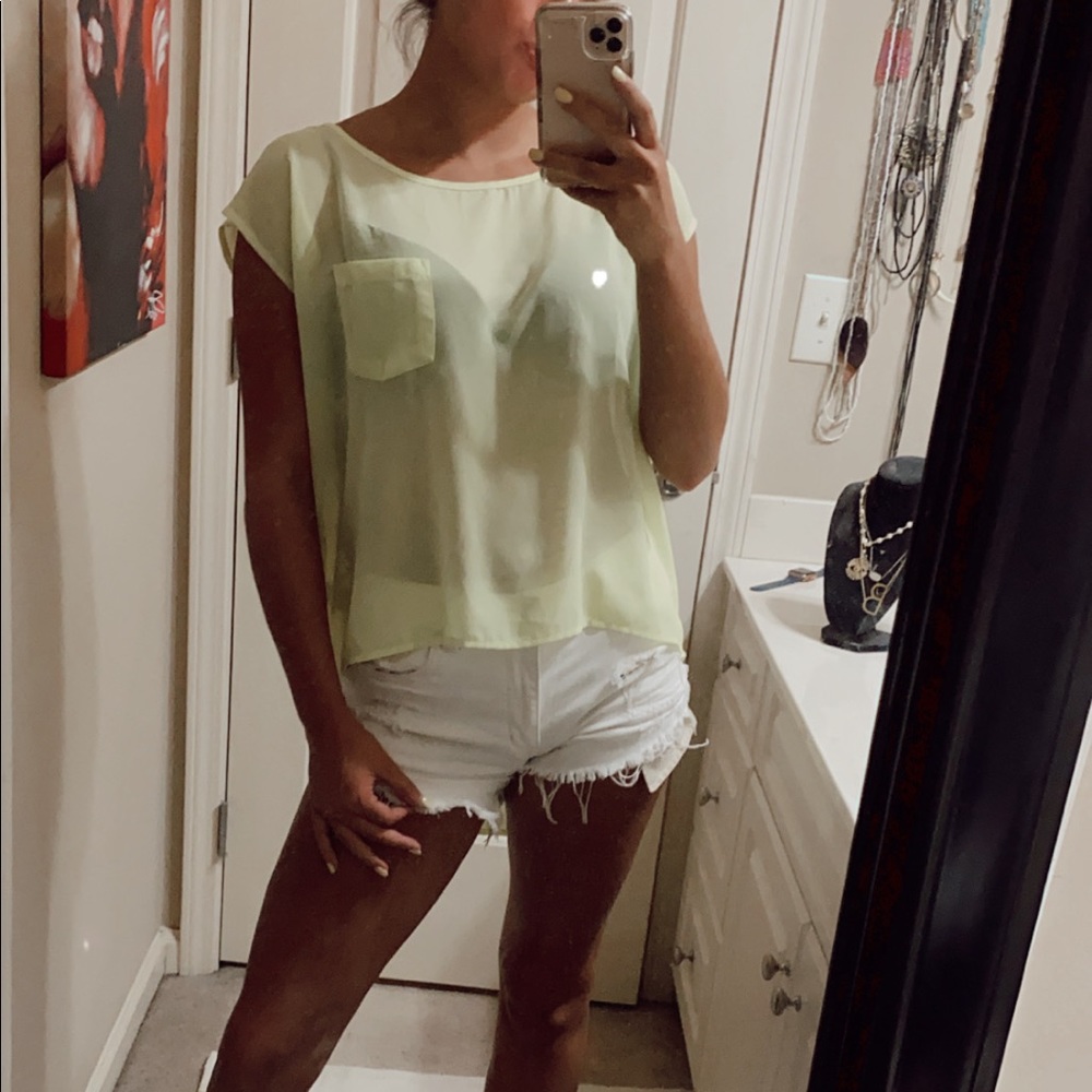 Neon Yellow Sheer Tank